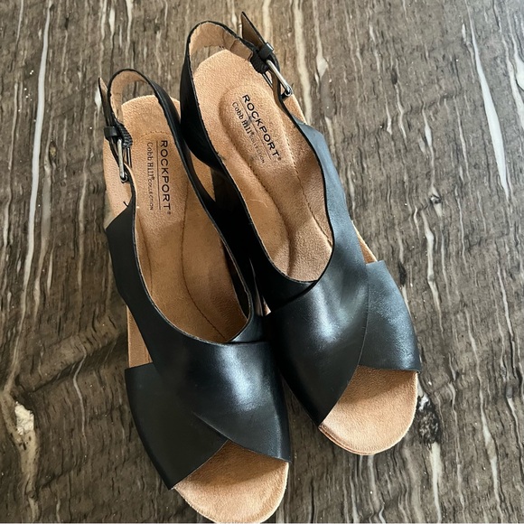 Rockport Women's Black Slingback Sandals - Picture 3 of 7